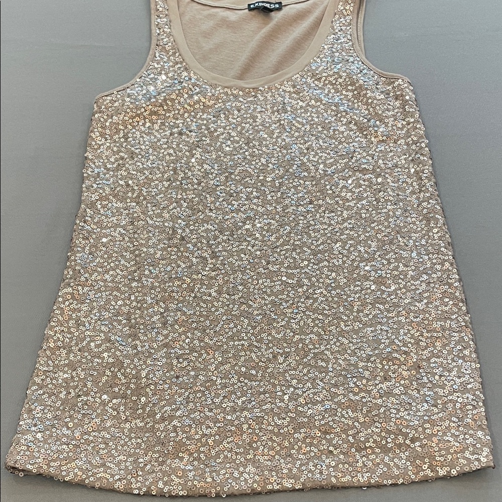 Express Shimmering Sequin Tank